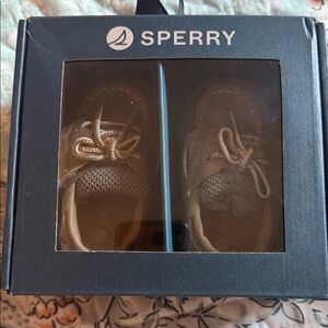 Sperry Kids Moccasins - Brown and Gray